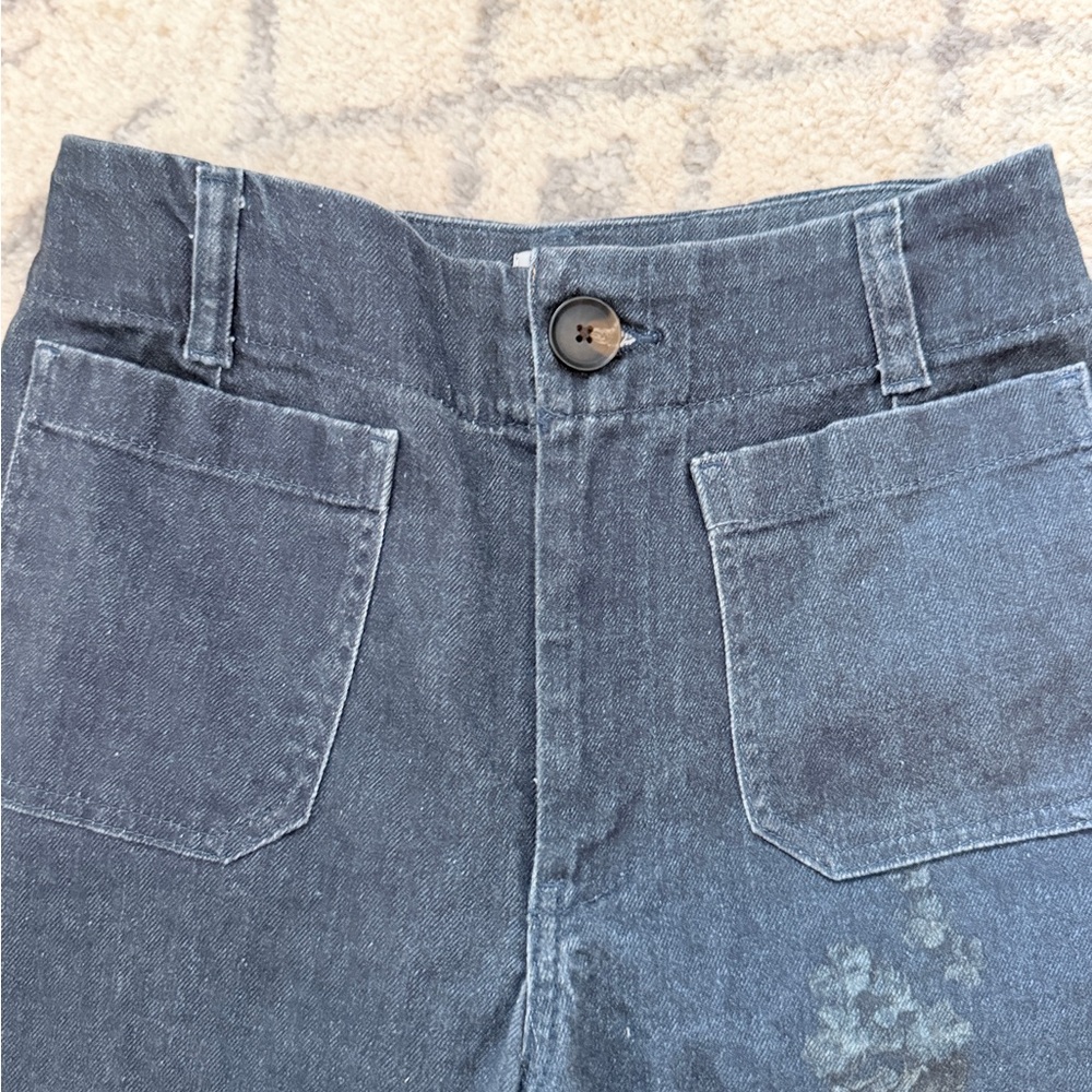 Sold out Anthropologie The Colette Denim Crop Wide-Leg Jeans by Maeve - Picture 2 of 6